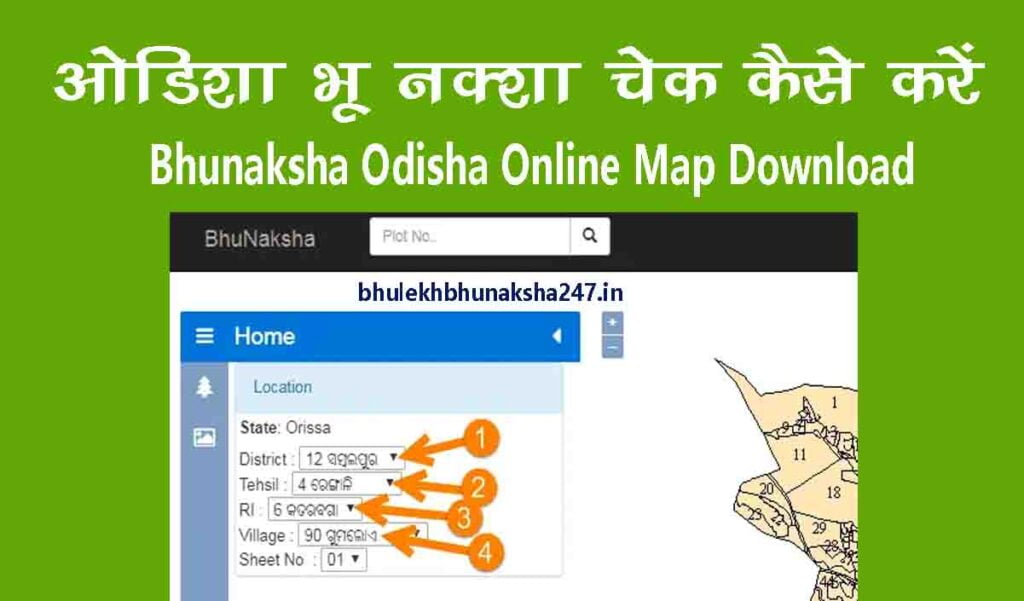 Map View Record Bhunaksha Odisha