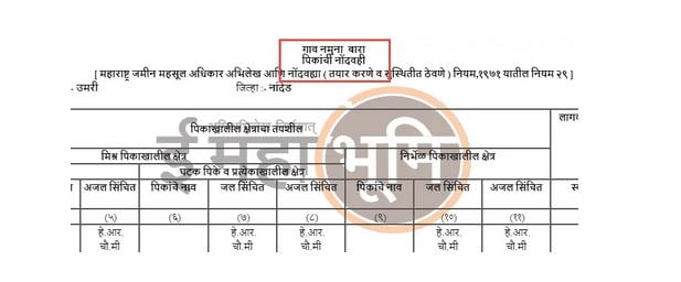 Mahabhulekh Maharashtra Khasara Khatauni