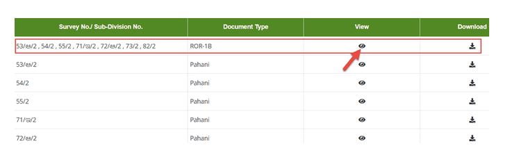 Maa Bhoomi Telangana Bhulekh Land Records Adangal ROR 1B 