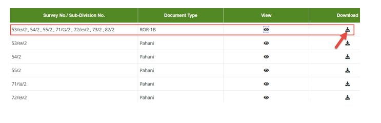 Maa Bhoomi Telangana Bhulekh Land Records Adangal ROR 1B 