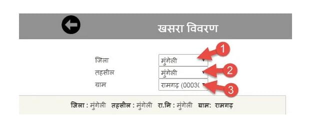 cg naksha khasara online record